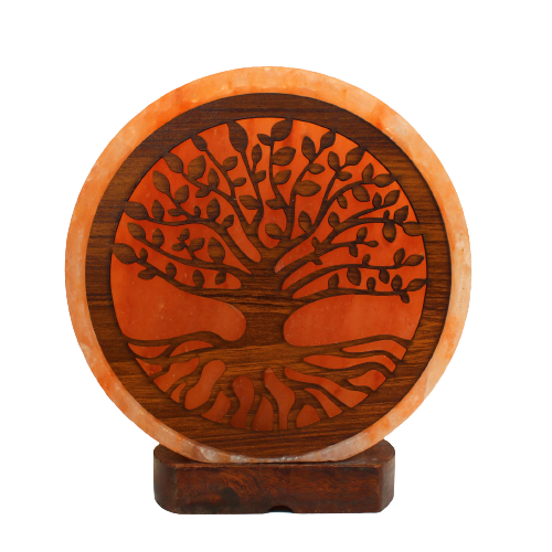 Wooden carved lamp